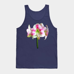 Pink and White Amaryllis Tank Top